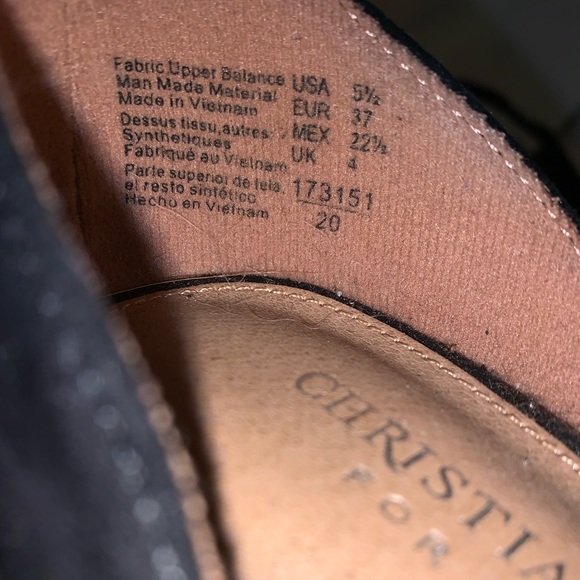 Black Suede Peep Toe Pumps- Size 5.5 - Picture 6 of 6